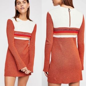 Free People | Colorblock Long Sleeve Sweater Dress